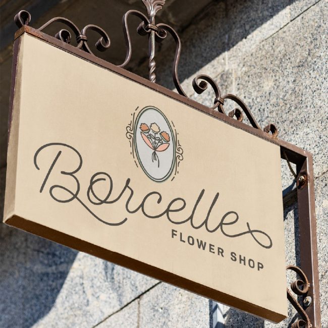 Semi-Custom Brands : Borcelle Sign Mockup