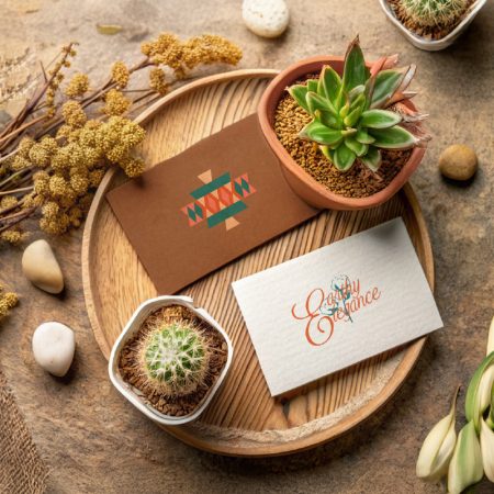 Semi-Custom Brands : Earthy Elegance Card Mockup