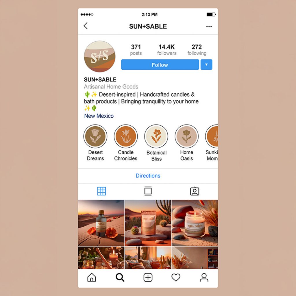 Instagram post from cactusgrovebranding. This post is in position 1.